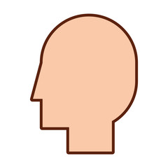 head profile isolated icon vector illustration design