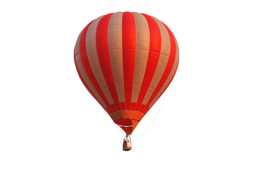 Pilot hot air balloon isolated on white background