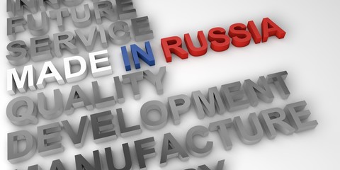 Made in Russia concept in the national colors