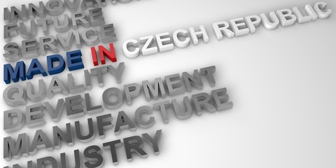 Made in Czech Republic concept in the national colors