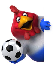 Fototapeta premium Fun chicken - 3D Illustration