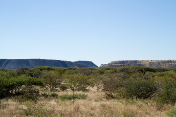 kalahari desert diamond field in botswana, africa