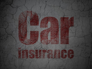 Insurance concept: Car Insurance on grunge wall background