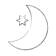 moon silhouette isolated icon vector illustration design