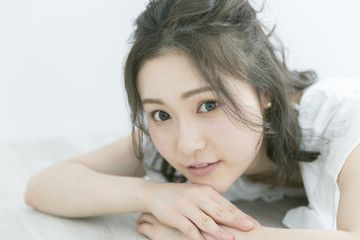 Fototapeta premium パジャマの女性
