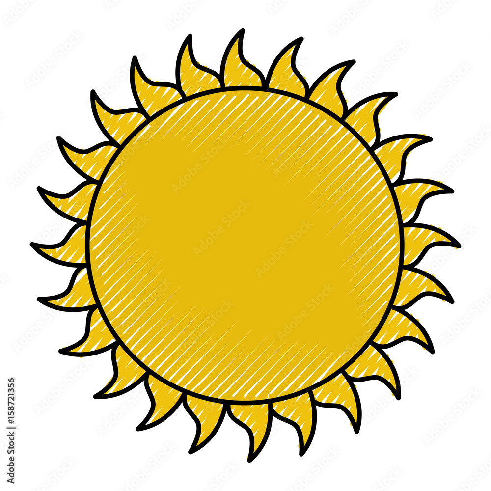 Wall mural summer sun weather icon vector illustration design