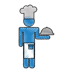 chef avatar silhouette icon vector illustration design