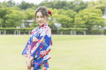 Fototapeta premium 着物の女性