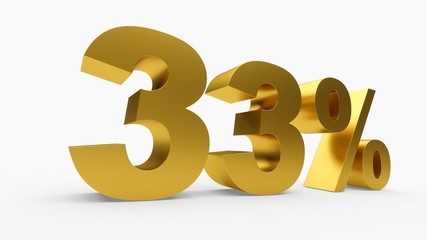 3D rendering golden discount 33 percent