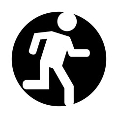 human figure running silhouette icon vector illustration design