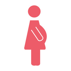 pregnancy woman avatar silhouette vector illustration design
