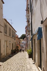 Ruelle pavés à Lisbonne, Portugal