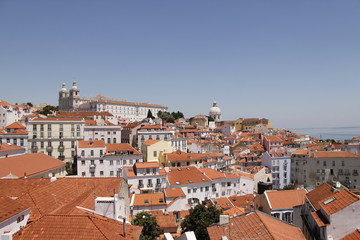 Fototapeta na wymiar Panorama urbain à Lisbonne, Portugal