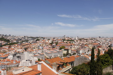 Fototapeta na wymiar Panorama urbain à Lisbonne, Portugal 