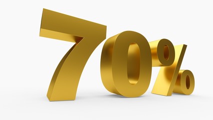 3D rendering golden discount 70 percent