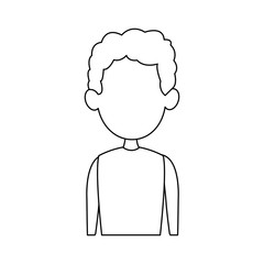 cartoon face of young man image vector illustration