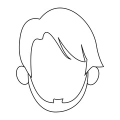 cartoon face of young man image vector illustration