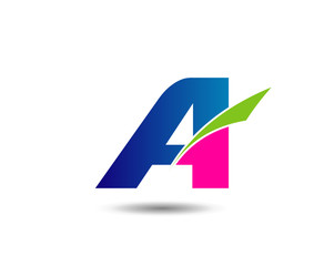 Abstract letter A logo icon design
