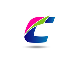 Abstract letter C logo icon design
