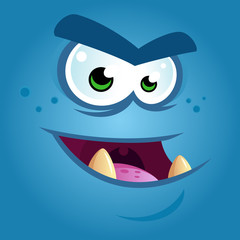 Vector illustration of a funny monster face.