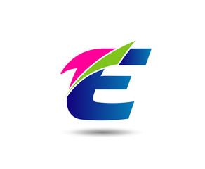 Abstract letter E logo icon design
