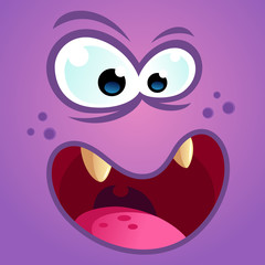 Vector illustration of a funny monster face.
