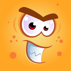 Vector illustration of a funny monster face.