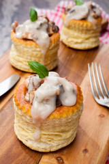 Pastry with mushroom