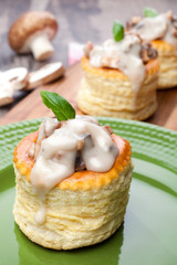 Pastry with mushroom