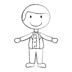 cute husband avatar character vector illustration design