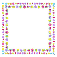Square floral frame