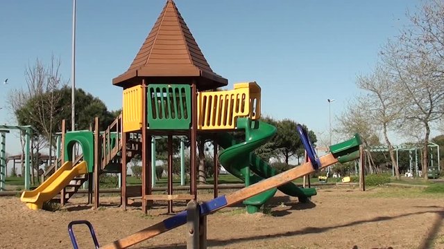 Peopleless children's playground
