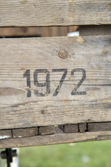 Date 1972 Printed on Wood