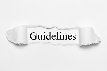 Guidelines on white torn paper