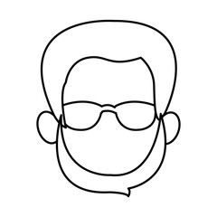 Obraz na płótnie Canvas sketch of the man character faceless portrait vector illustration