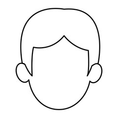 sketch of the man character faceless portrait vector illustration
