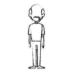 young man in casual wear posing image vector illustration