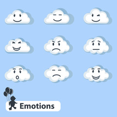clouds with emotions