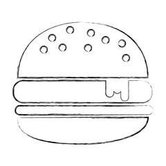 delicious burger isolated icon vector illustration design