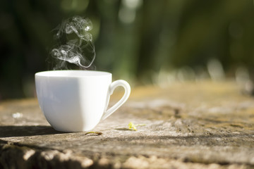 Morning coffee.	