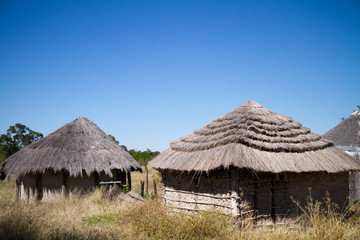 Fototapeta na wymiar typical village in botswana