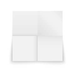 Realistic template sheet folded of paper