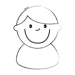 Obraz na płótnie Canvas young boy drawing avatar character vector illustration design