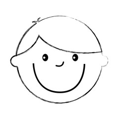 young boy drawing avatar character vector illustration design