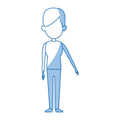 man facelessfigure icon flat style image vector illustration