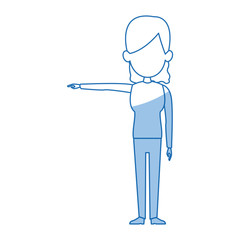 standing woman drawing female young vector illustration