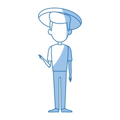 man facelessfigure icon flat style image vector illustration