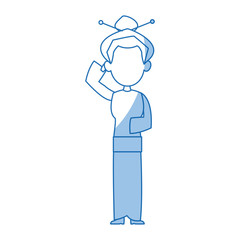 standing woman drawing female young vector illustration