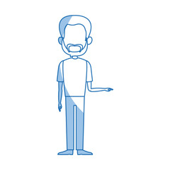 man facelessfigure icon flat style image vector illustration