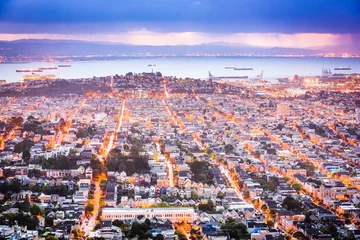 Papier Peint photo San Francisco San Francisco, Californie, États-Unis Horizon de Noe Valley.